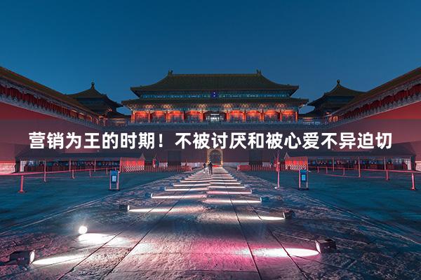 营销为王的时期!不被讨厌和被心爱不异迫切